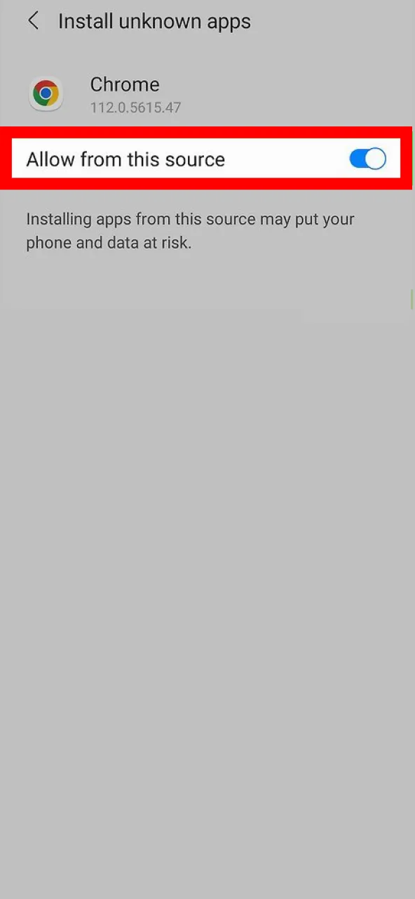 Go to Privacy settings and allow Melbet APK installations from your browser.