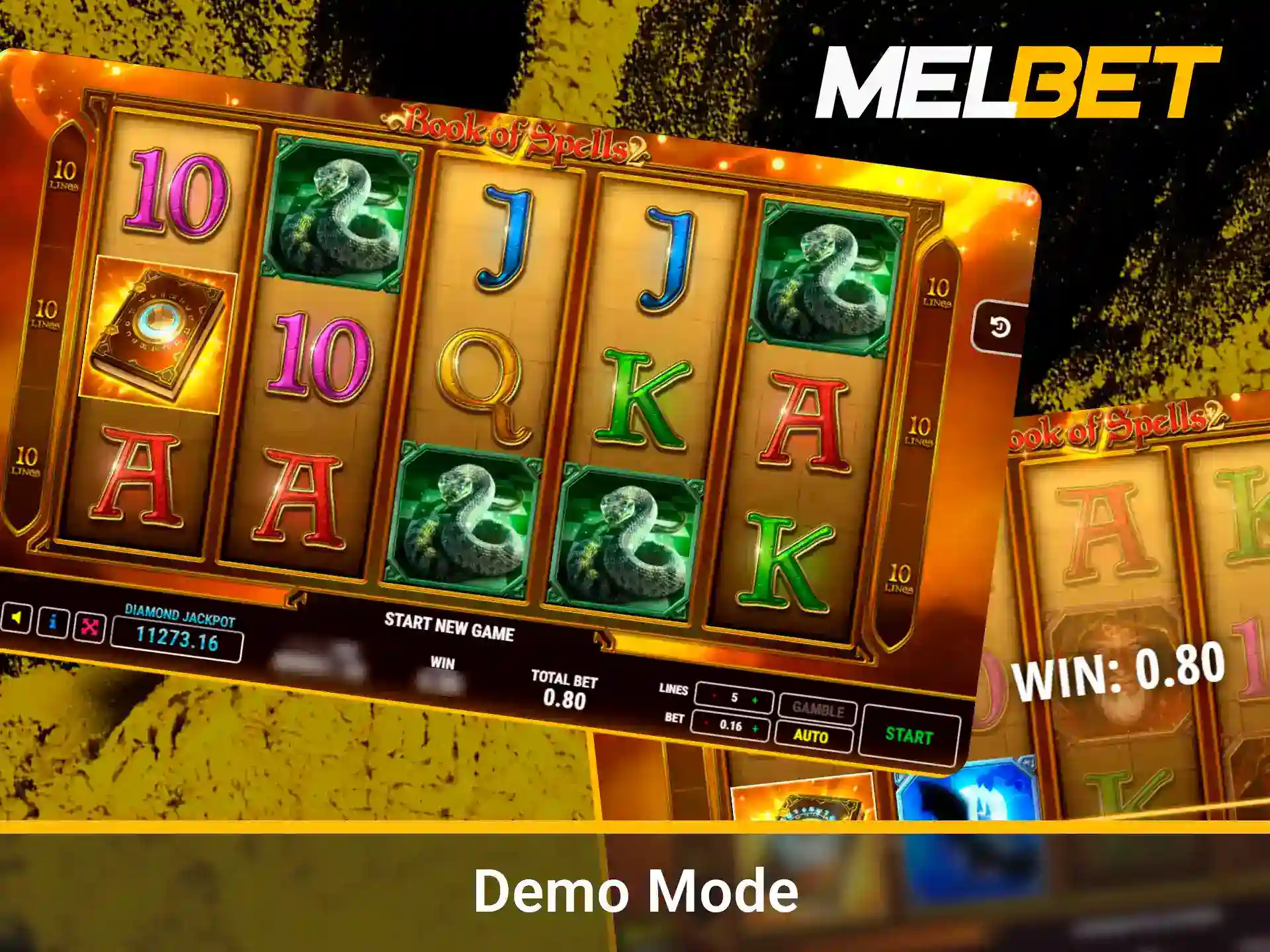 Try the demo mode on Melbet website.