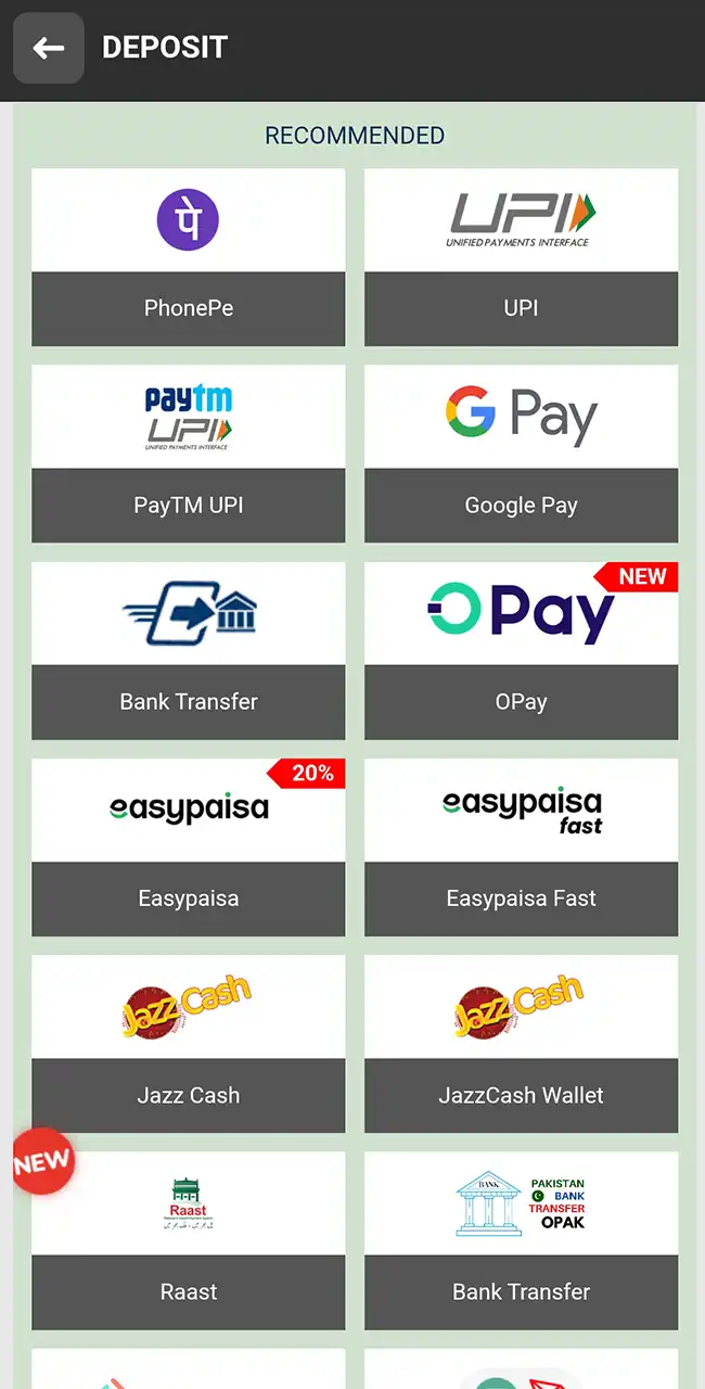 Add your funds on the Melbet website.