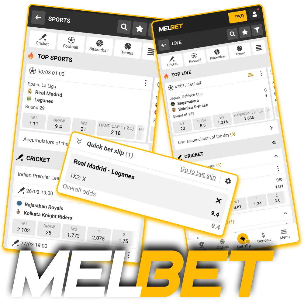 Melbet offers easy registration and deposits for betting on events.