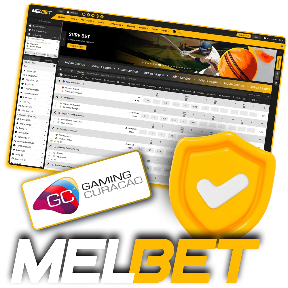 Melbet's activities comply with international standards and regulations.