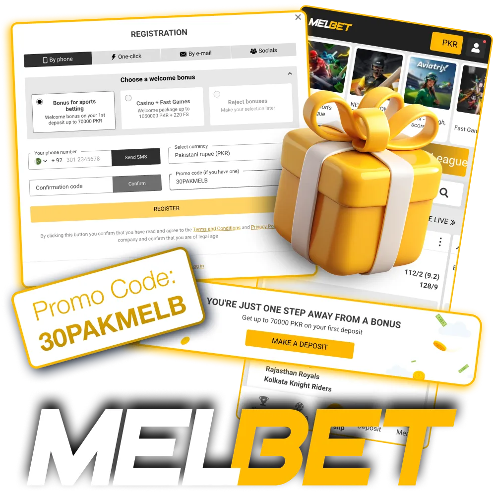 Get extra bonuses for casino and sports with Melbet code 30PAKMELB.
