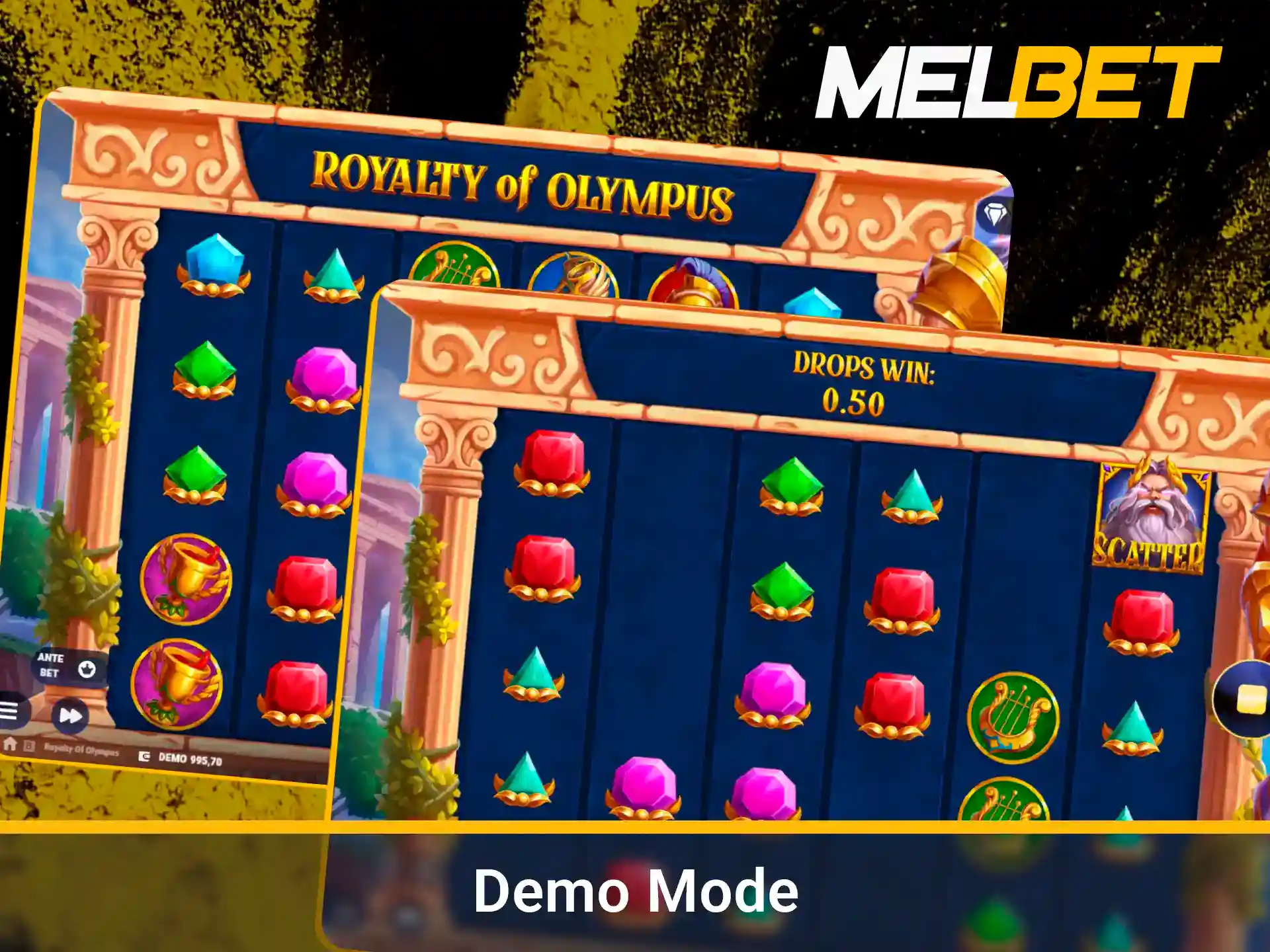 Test the game without risk using virtual credits.